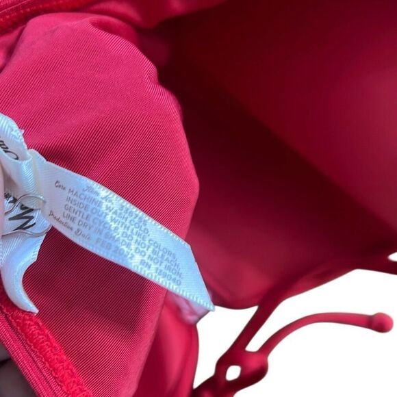 Matilda Jane Poolside Party Ribbed Bow Halter One-Piece Swimsuit Red Size Large - Picture 8 of 9